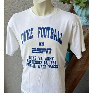 1994 Duke Football On ESPN Vs Army White T-shirt By Starter - Size Large